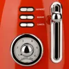 A close-up view of the control panel of a red toaster, showing buttons and a dial. Anteprima dell’immagine prodotto