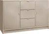 A front view of a sandbeige colored sideboard with fluted doors and drawers. Anteprima dell’immagine prodotto
