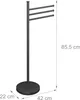 Relaxdays, soporte para toallas, con 3 barras móviles, Vista previa de la imagen del producto 4