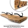 com-four® Hakenleiste aus Teakholz mit 4 Metallhaken - Produktbild-Vorschau 6