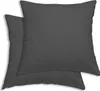 2er Set Kissenbezug Kissenhülle 40x40 cm anthrazit Uni Produktbild-Vorschau 1