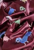 Nickituch DACKEL Burgundy Weinrot 70x70 Satin Damen Produktbild-Vorschau 2