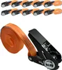 10x Ratschen Spanngurt Spanngurte Orange 1-tlg 4m 0,8t Produktbild-Vorschau 1