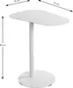 Table d'appoint HAKU blanche - métal, L/H/P : 53 x 60 x 38 Voir les images du produit 2