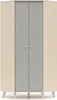 Jugendzimmer Eckschrank in Sandbeige mit grau fühlbare Produktbild-Vorschau 1