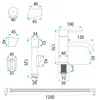 Rubinetto Per Lavabo Con Doccetta Bidet REA Lungo Black Anteprima dell’immagine prodotto 9