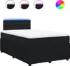 vidaXL Boxspringbett mit Matratze Schwarz 120x200 cm Samt Produktbild-Vorschau 1