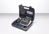 A Brother P-touch D200BWVP label maker is shown inside its carrying case, along with its power adapter and a starter tape cassette. Produktbild-Vorschau