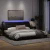 vidaXL Struttura letto con LED senza materasso "Hvar" nero Anteprima dell’immagine prodotto 10