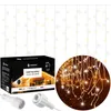 Stalattiti LED - 14,5m, 300LED, timer, IP44, bianco caldo + Anteprima dell’immagine prodotto 1