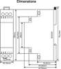 A technical drawing showing the dimensions of an automatic star-delta switch / star-delta timer relay. Anteprima dell’immagine prodotto