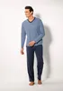 LE JOGGER Pyjama 4 -teilig blau-marine, grau-anthrazit Produktbild-Vorschau 4