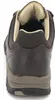 The back view of a brown hiking shoe. Voir les images du produit