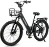 26ZOLL E-BIKE Fett Reifen Elektrofahrrad Trekking Cityrad Produktbild-Vorschau 1