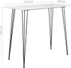 Bartisch Weiß 120 x 60 x 105 cm MDF Metall Produktbild-Vorschau 5