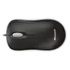 A black Microsoft optical mouse is shown from a top-down view against a white background. Produktbild-Vorschau