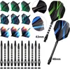 Set professionale di freccette 12 pezzi asta in alluminio 9 Anteprima dell’immagine prodotto 5