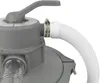 Close-up of a sand filter pump with a connected hose. Náhled obrázku produktu