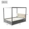A diagram of a four-poster bed with dimensions. Produktbild-Vorschau