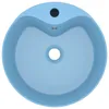 vidaXL Luxus-Waschbecken mit Überlauf Matt Hellblau 36x13 Produktbild-Vorschau 8