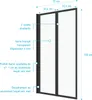 Pare baignoire Pivotant 70x120cm - 2 Volets Noir Mat - Voir les images du produit 4