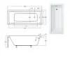 VBChome Badewanne 160 x 70 cm Weiß Acryl Wannenträger Platz Produktbild-Vorschau 3