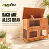 zooprinz Hasenstall Mukkel Wetterfest 2-Etagen Klappdach Produktbild-Vorschau 3