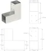 vidaXL Pfostenverbinder L-Form Verzinktes Metall 71 x 71 mm Produktbild-Vorschau 6