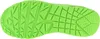 The sole of a green shoe is shown from an underneath view. Produktbild-Vorschau