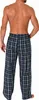 Herren Schlafanzug Pyjama Hose lang kariert aus Baumwolle ; Produktbild-Vorschau 3