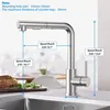A kitchen faucet with dimensions and specifications shown. Produktbild-Vorschau