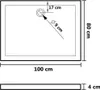 vidaXL Brodzik prysznicowy ABS prostokątny 80x100 cm Podgląd zdjęcia produktu 8
