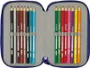 A pencil case filled with colored pencils. Produktbild-Vorschau