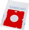 A white vacuum cleaner bag with a red dust collector. Anteprima dell’immagine prodotto
