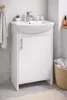 Armoire de salle de bains avec lavabo 86x45 cm blanc, Voir les images du produit 6