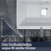 A close-up view of a bathtub corner with a shower screen support structure and text overlay. Podgląd zdjęcia produktu