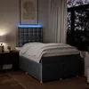 vidaXL Boxspringbett mit Matratze Hellgrau 120x200 cm Stoff Produktbild-Vorschau 5