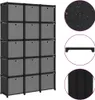 vidaXL Étagère cube avec boîtes 15 compartiments noir Voir les images du produit 11