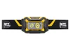 A black and yellow Petzl headlamp is shown against a white background. Produktbild-Vorschau