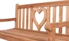 Teakholz Gartenbank Herz 120 cm Produktbild-Vorschau 4