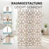 Shoji Prírodné drevo 3-dielny Room Divider Privacy Screen Náhľad obrázku produktu 6