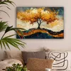 MuchoWow® - Leinwandbilder - Baum - Natur - Gold - Modern, Produktbild-Vorschau 2