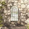 vidaXL Gartenspiegel Sandfarben 90x45 cm Eisen Produktbild-Vorschau 2