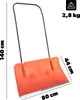 A snow shovel with dimensions and weight indicated. Produktbild-Vorschau