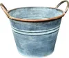 Nostalgie Pflanzkübel zinkfarben im Rost-Look, Ø 23 cm, Produktbild-Vorschau 1