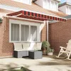 vidaXL Tissu de remplacement pour store, orange et marron, Voir les images du produit 3