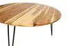 Couchtisch Akazie massiv Hairpin-Gestell Metall 90x90x45 cm Produktbild-Vorschau 4