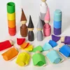Giocattoli in legno Ulanik Montessori "bambole a pioli con Anteprima dell’immagine prodotto 10