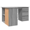 vidaXL Bureau d'angle Gris Sonoma 145x100x76 cm Bois Voir les images du produit 6