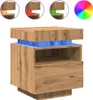 Noční stolek s LED osvětlením dub artisan 40 x 39 x 48,5 cm Náhled obrázku produktu 1